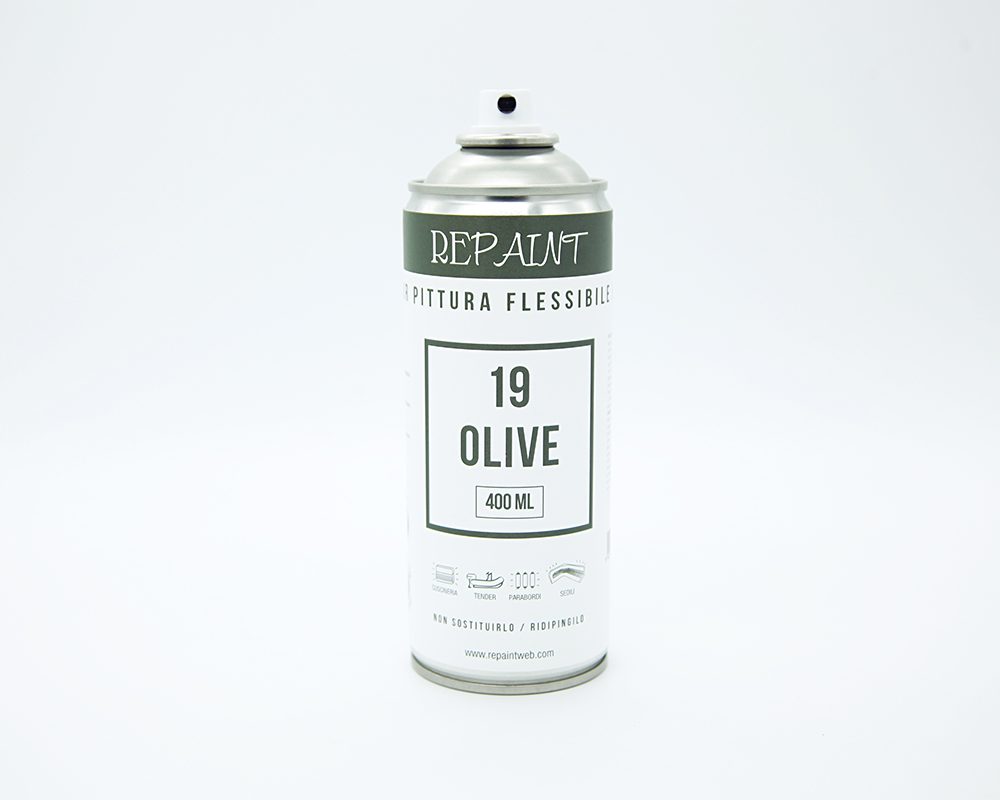 Pittura Flessibile per PVC, Neoprene e Materiale Plastico Olive 400ml