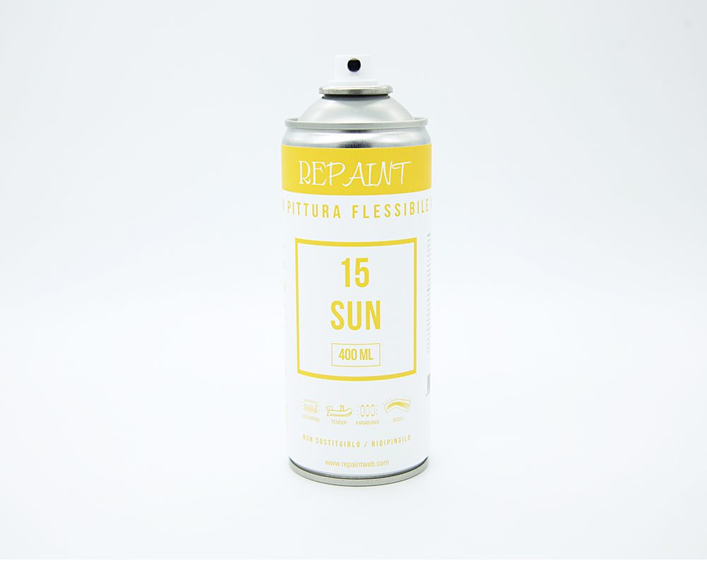 Pittura Flessibile per PVC, Neoprene e Materiale Plastico Sun 400ml