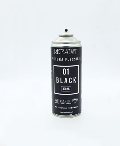 Pittura Flessibile per PVC, Neoprene e Materiale Plastico Black